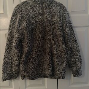Altar'd State Charcoal Sherpa Turtleneck Sweater